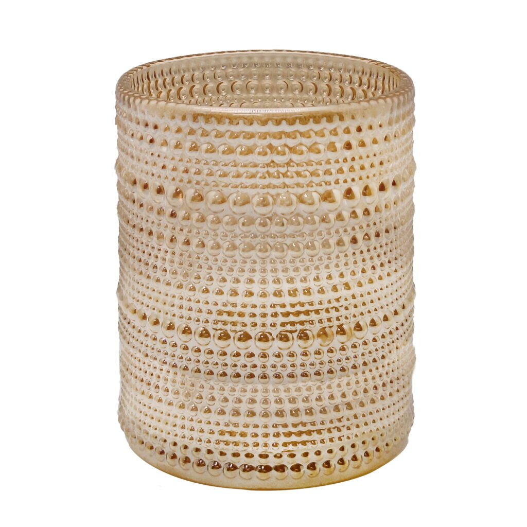 Home Decor Collection Medium Glass Hobnail LED Candle